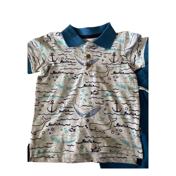 Short Set Nautica 18 Mo 2 pc Whale in Vallarta Blue NWT - Picture 5 of 10